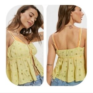 American Eagle Outfitters| Eyelet Tie Front Floral Camisole